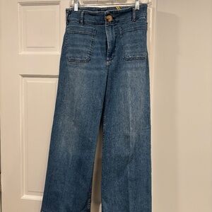 Maeve crop wide leg jeans